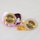 Chupeta Animal Print com Nome + Prendedor - Loja BiBia