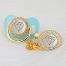 Chupeta Exclusive Desenho Diamante/ Várias Cores + Prendedor - Loja BiBia