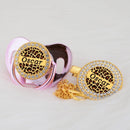 Chupeta Animal Print com Nome + Prendedor - Loja BiBia