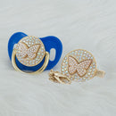 Chupeta Exclusive Borboleta Várias Cores + Prendedor - Loja BiBia