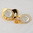 Chupeta Exclusive Desenho Diamante/ Várias Cores + Prendedor - Loja BiBia