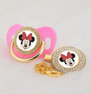 Chupeta com Prendedor Minie Luxuosa - Loja BiBia